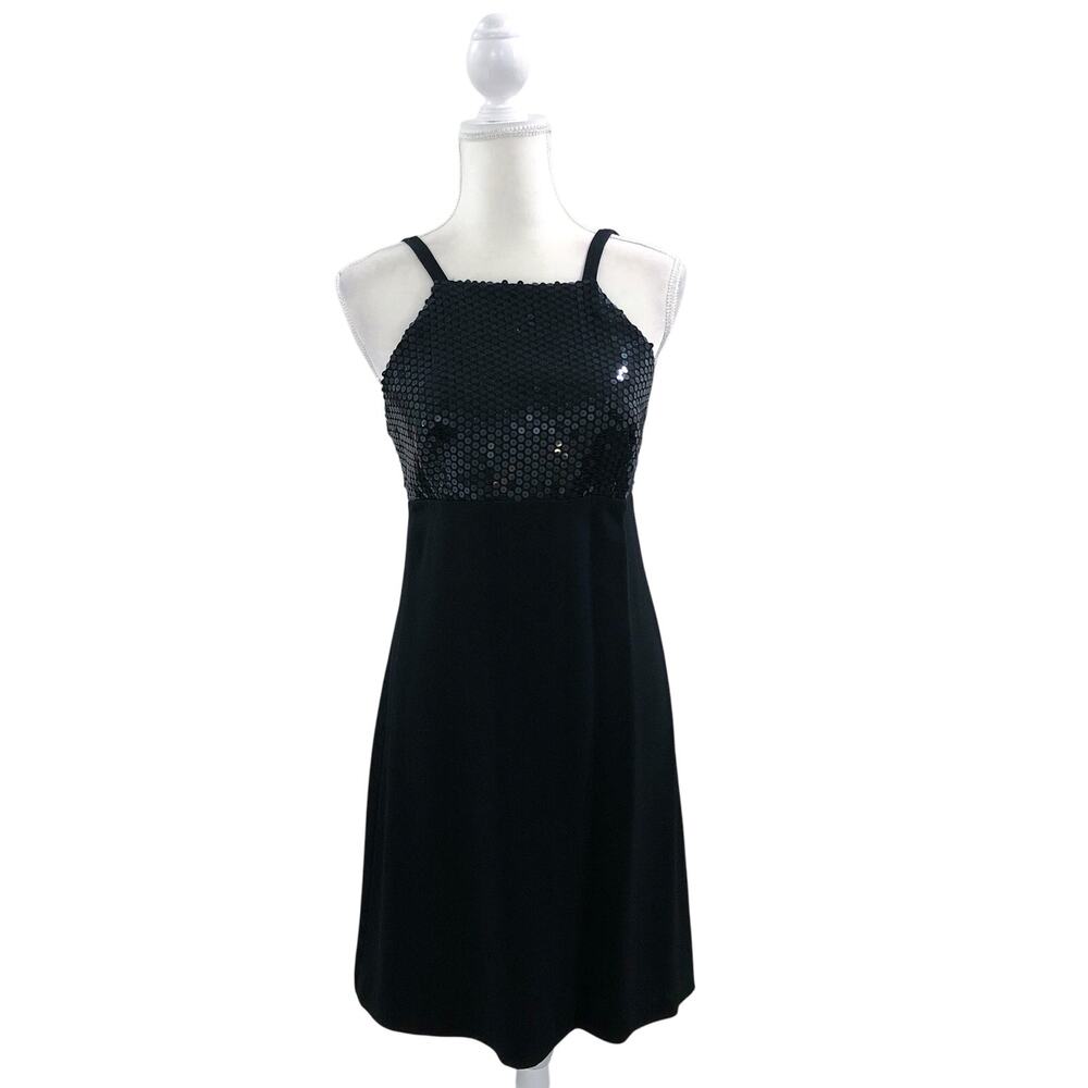 Max Mara Pianoforte Black Sequin Cocktail Dress